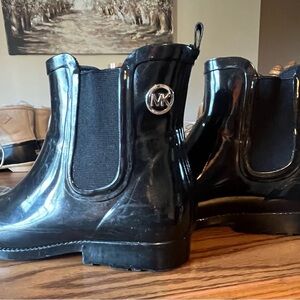 Michael Kors Black Patent Women's Rain Boots
